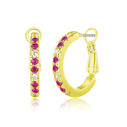 Titanium Post CZ Hoops