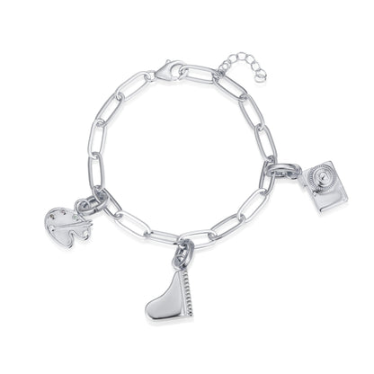 Sterling Silver Link It Charm Bracelet (Bracelet Only)