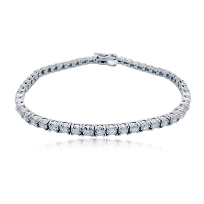 14K Four Prong Illusion Setting Tennis Bracelet