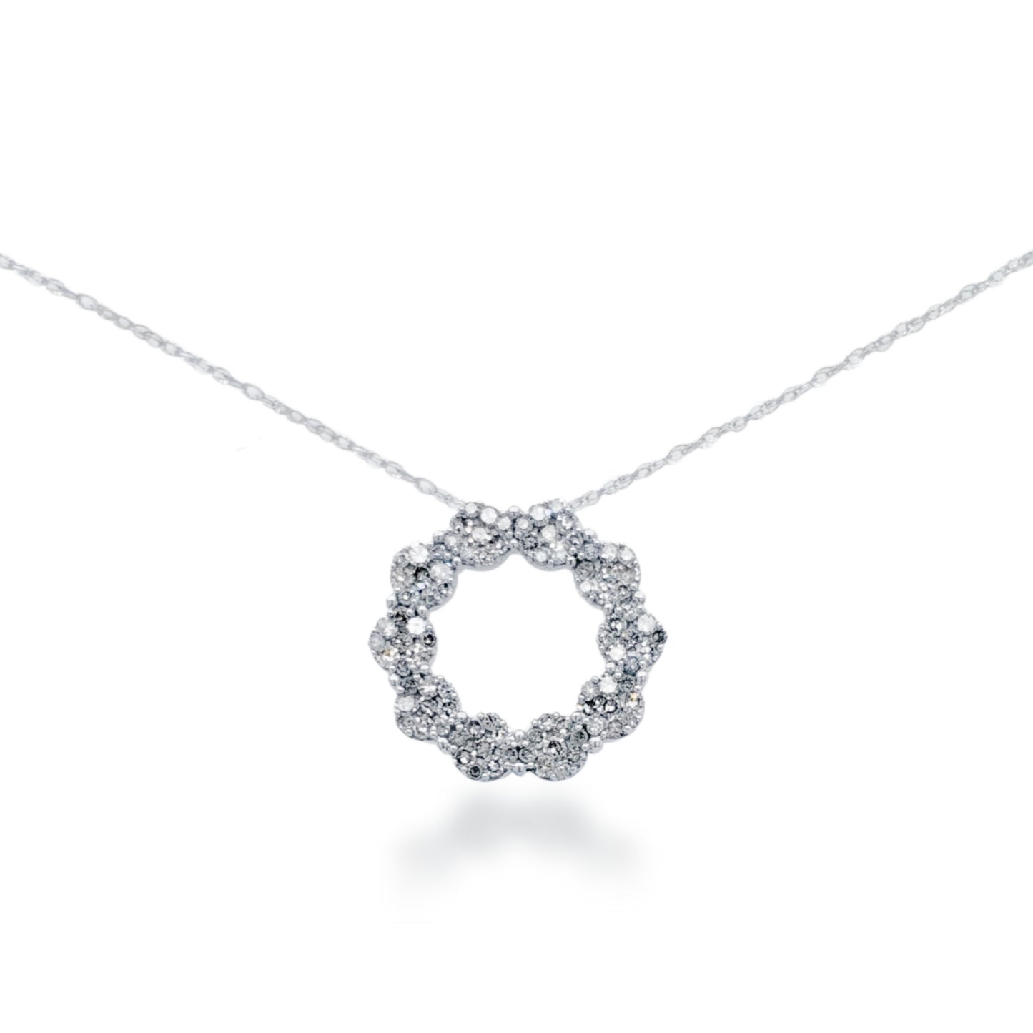 10K Diamond Circle Necklace