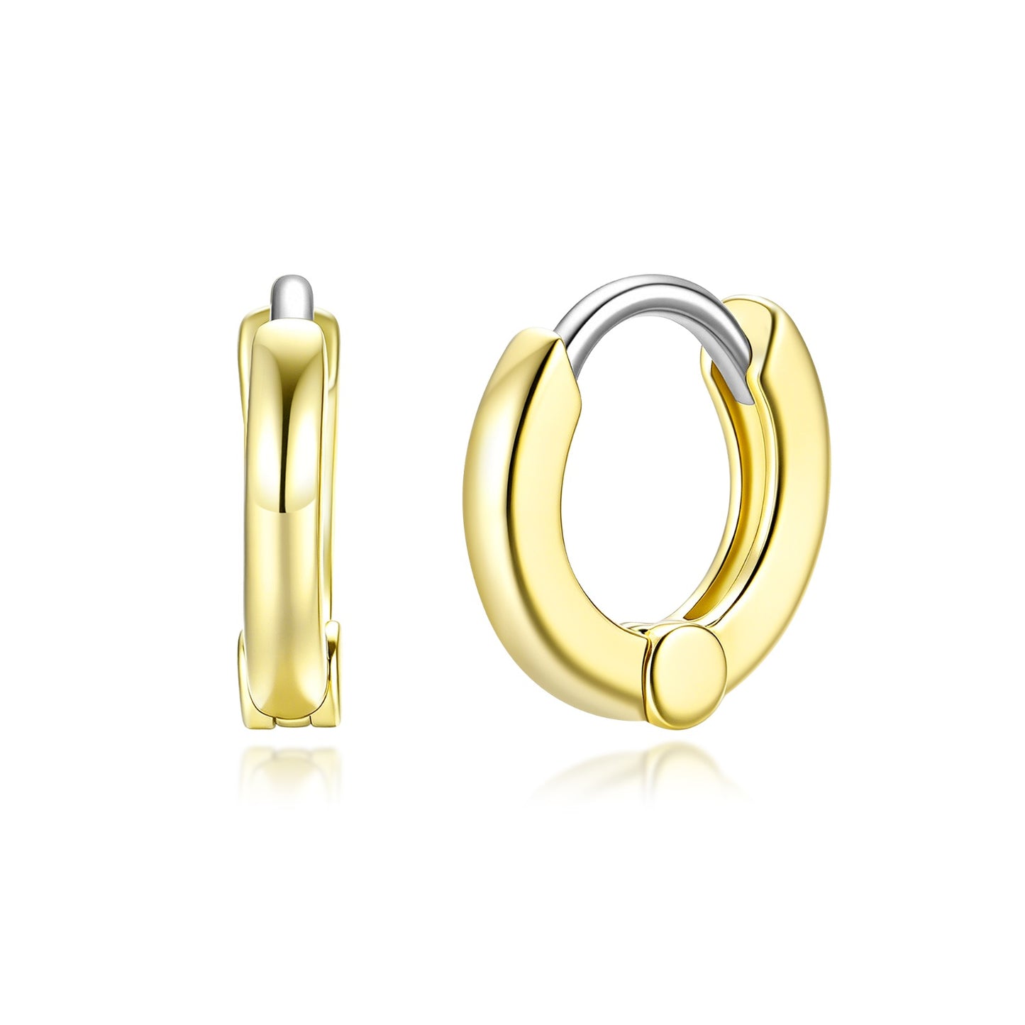 Surgical Steel Gold Plated Small Round Hoops