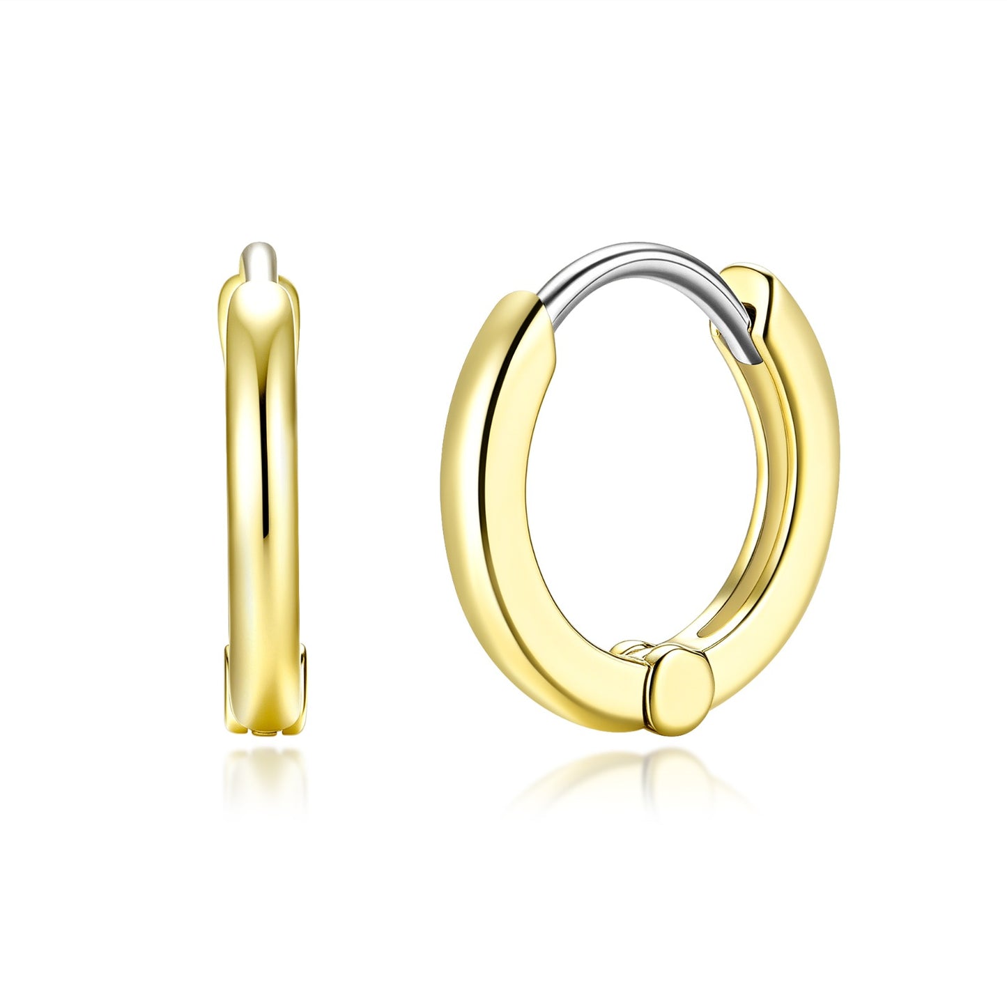 Surgical Steel Gold Plated Small Round Hoops