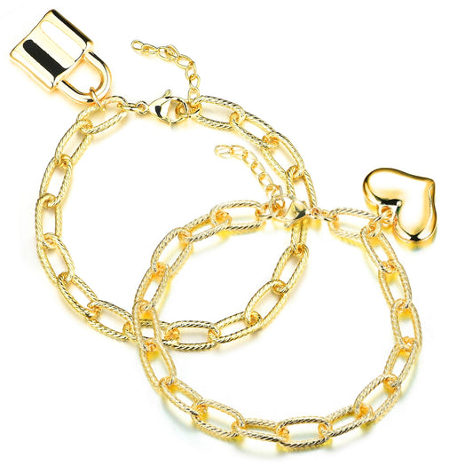 Gold Plated Large Link Bracelet