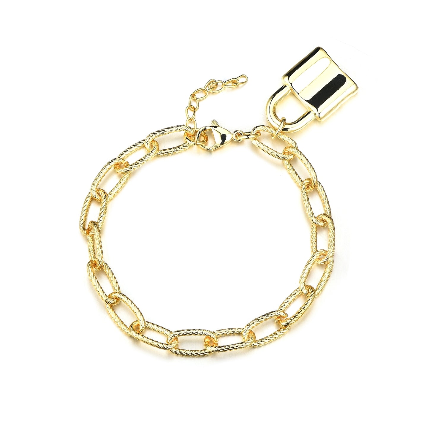 Gold Plated Large Link Bracelet