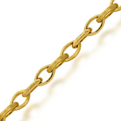 14K Gold Marquise Shaped Link Bracelet