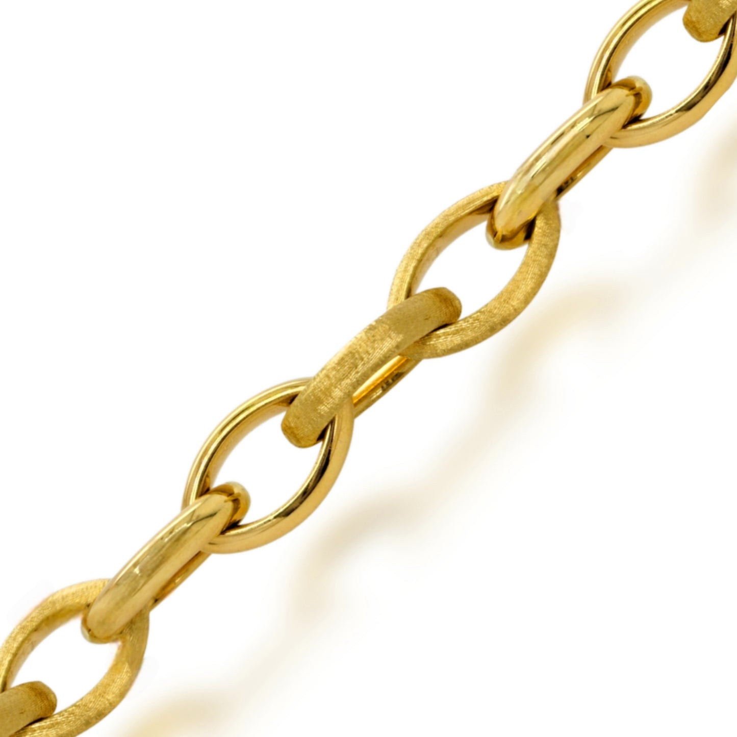 14K Gold Marquise Shaped Link Bracelet