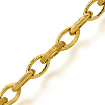 14K Gold Marquise Shaped Link Bracelet