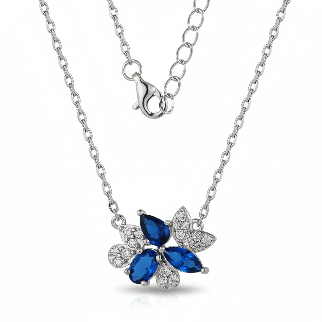 Marquise Flower Cluster Necklace
