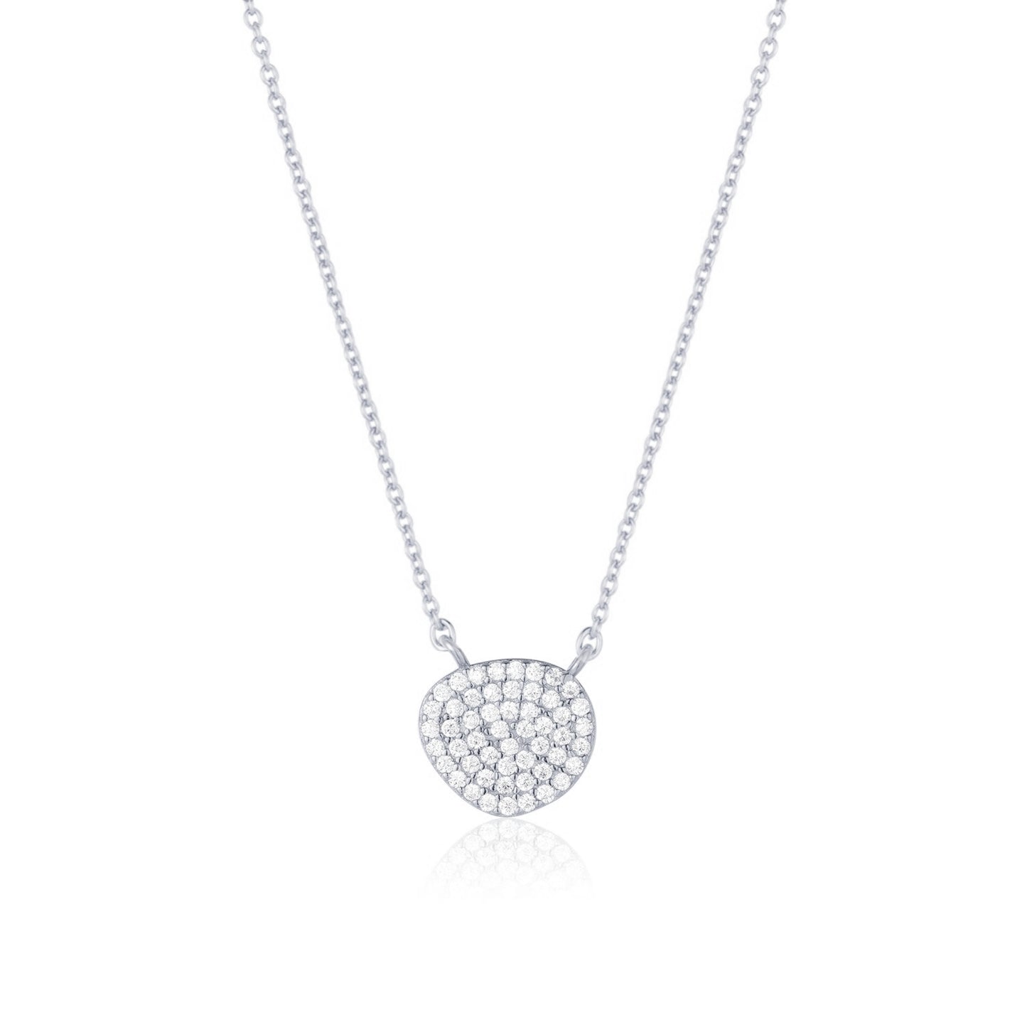 Gold Plated Sterling Silver Natural Shape CZ Necklace