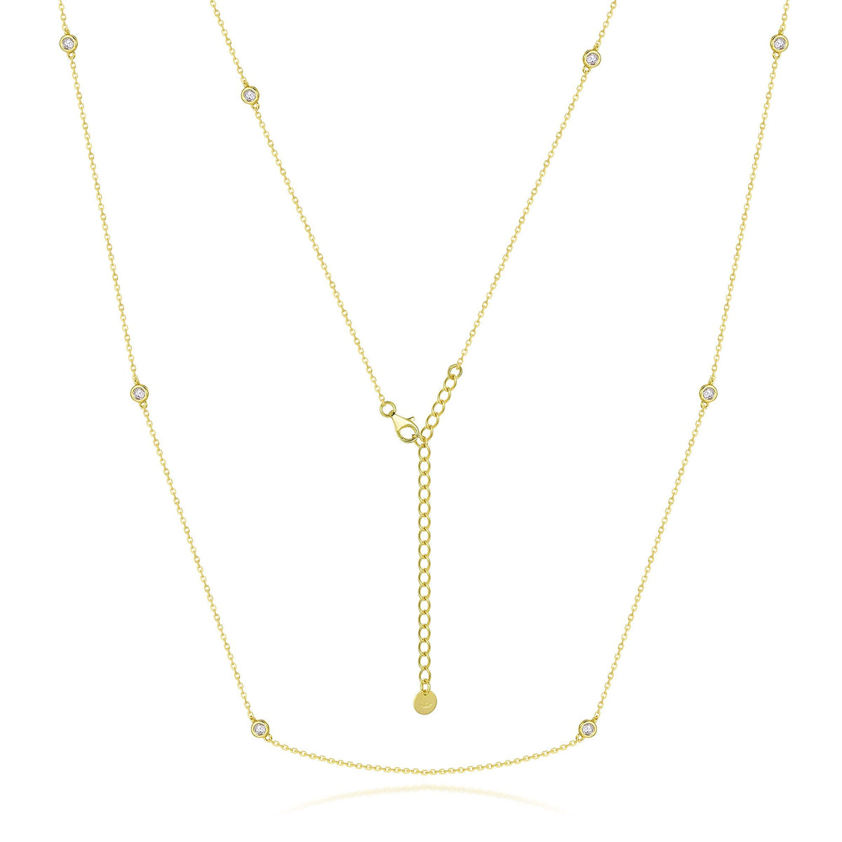 CZ Diamond by the Yard Station Necklace