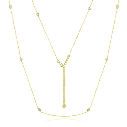CZ Diamond by the Yard Station Necklace