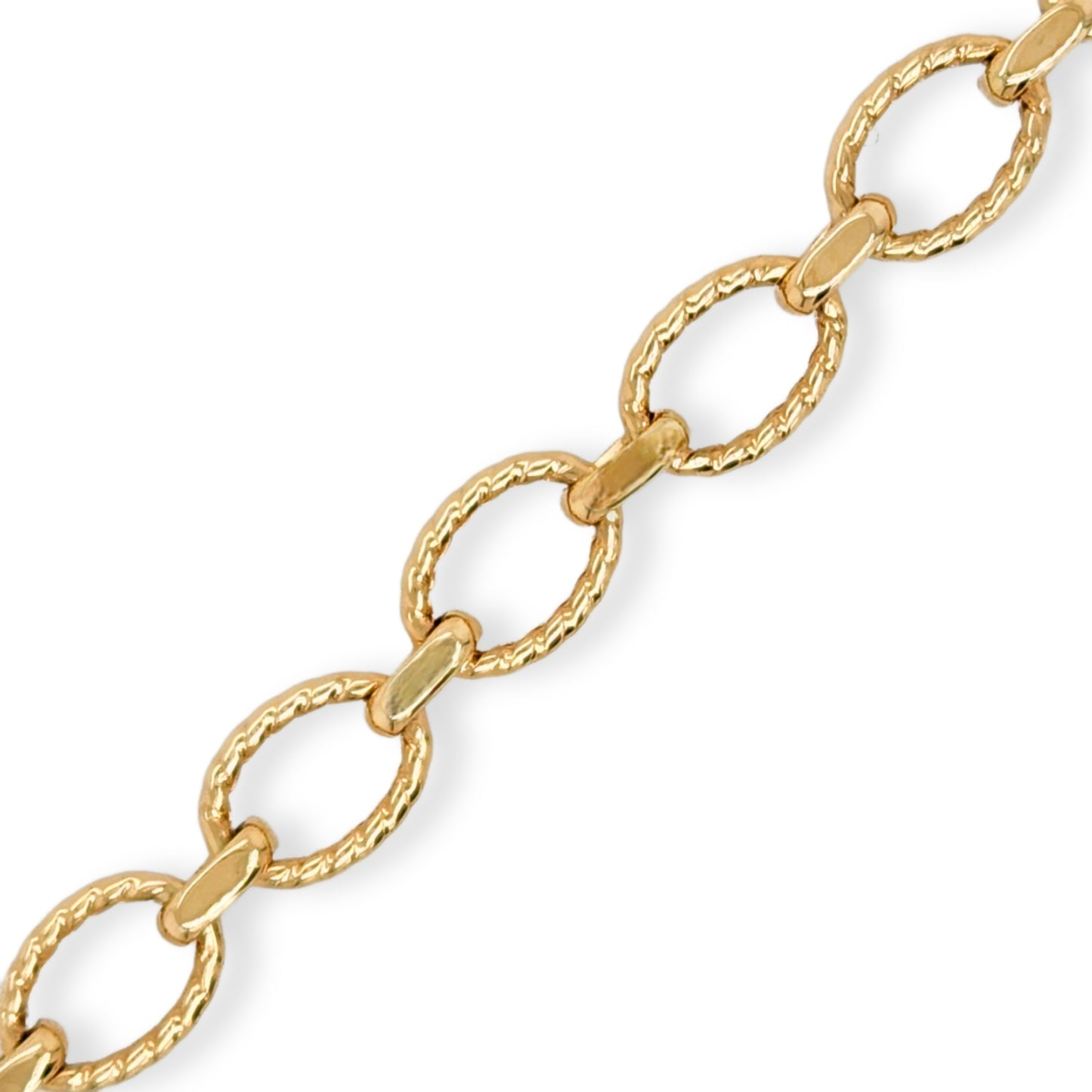 14k Gold Oval Link Bracelet