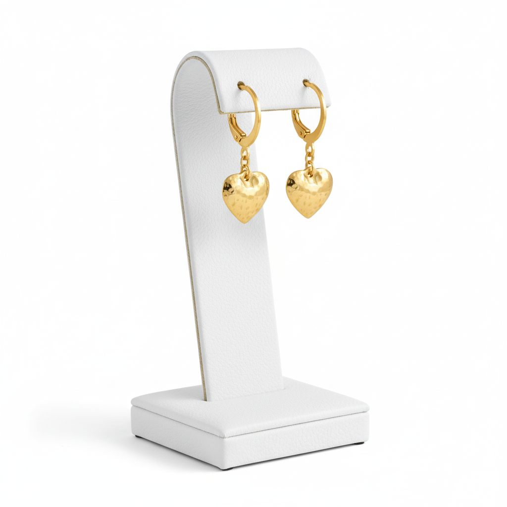 Surgical Steel Large Puffy Heart Earring
