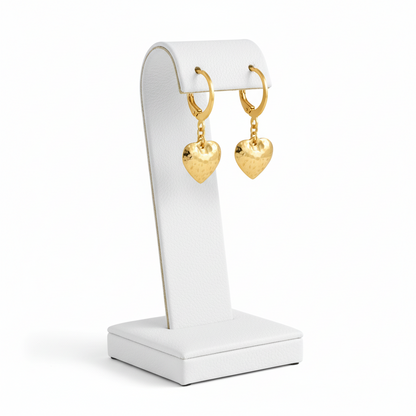 Surgical Steel Large Puffy Heart Earring