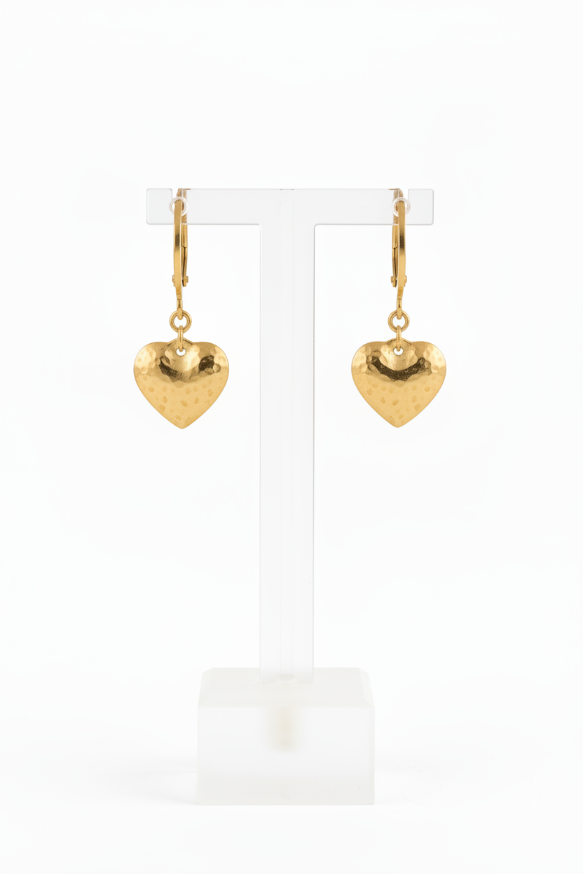 Surgical Steel Large Puffy Heart Earring
