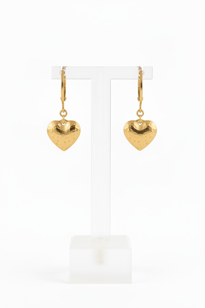 Surgical Steel Large Puffy Heart Earring