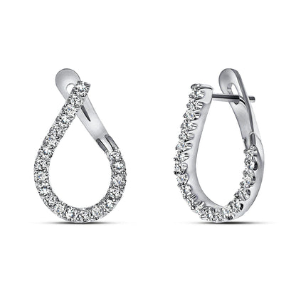 14K "J" Lab Grown Diamond Hoop Earrings