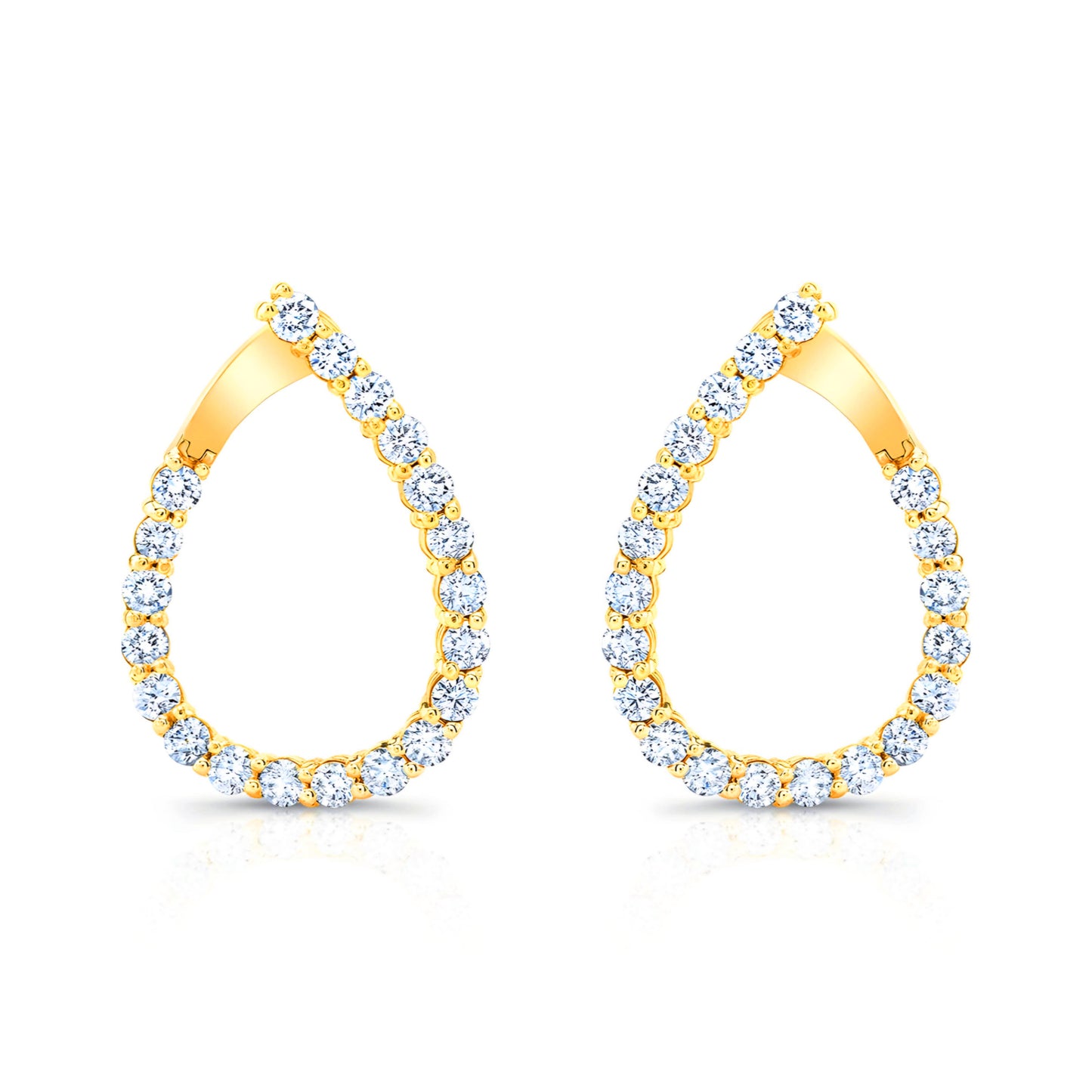 14K "J" Lab Grown Diamond Hoop Earrings