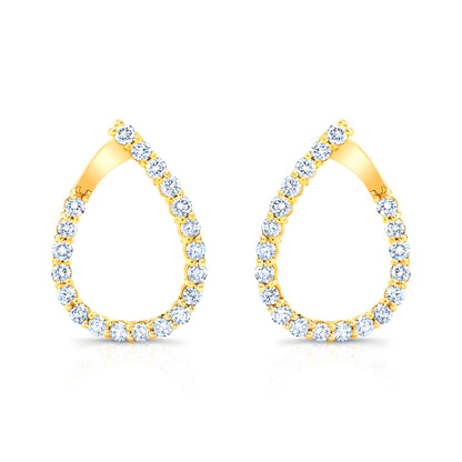 14K "J" Lab Grown Diamond Hoop Earrings