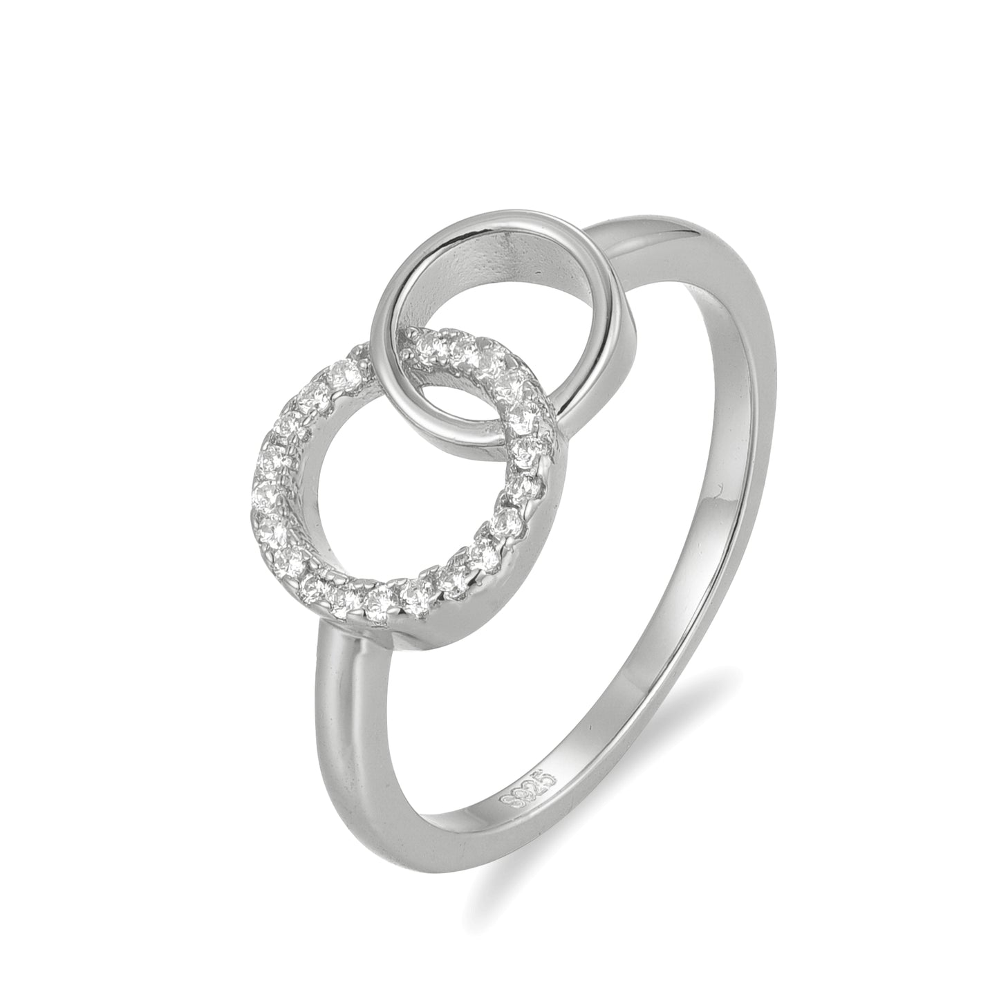 Sterling Silver Small Interlocking Circle Ring