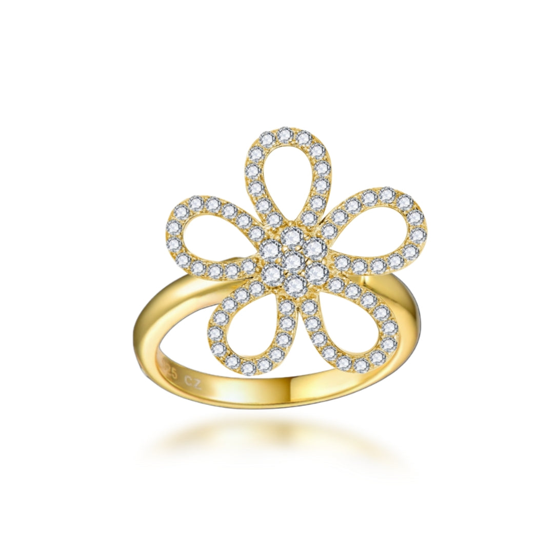 Sterling Silver Flower Ring