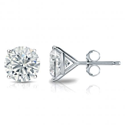 14k Lab Grown Diamond Solitaire Stud Earrings