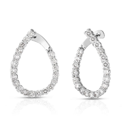 14K "J" Lab Grown Diamond Hoop Earrings