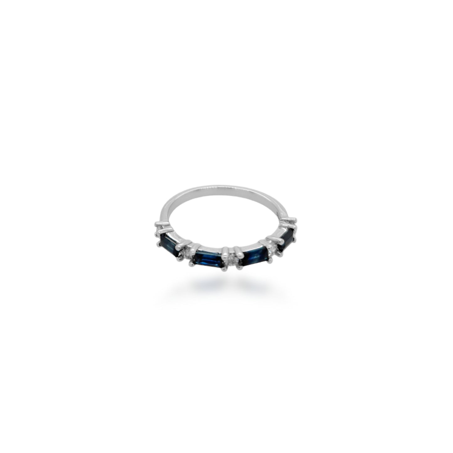 10K Gold Diamond and Sapphire Ring