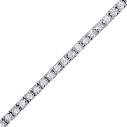 14K Four Prong Illusion Setting Tennis Bracelet