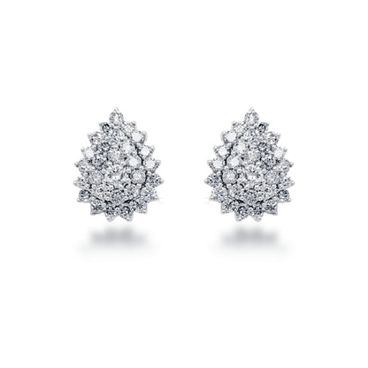 10K Yellow Gold And Diamond Teardrop Stud Earrings