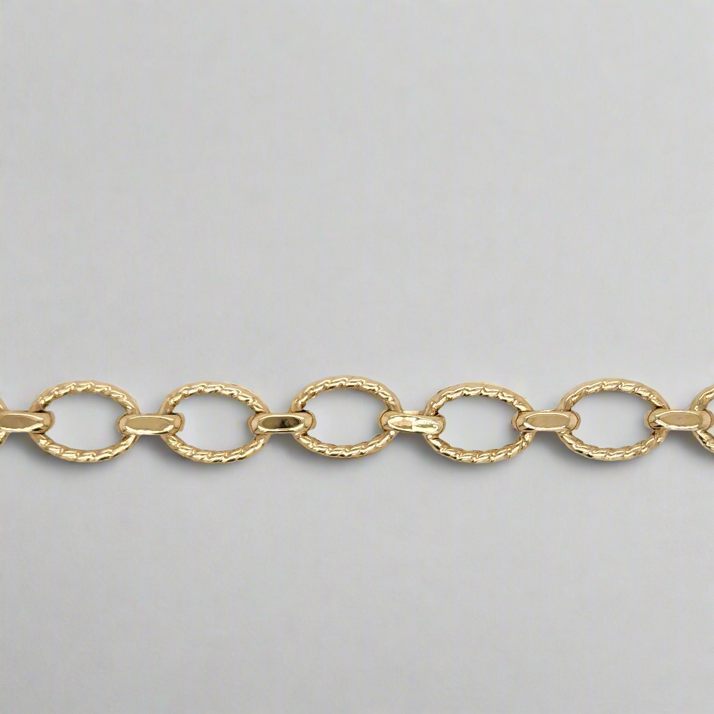 14k Gold Oval Link Bracelet