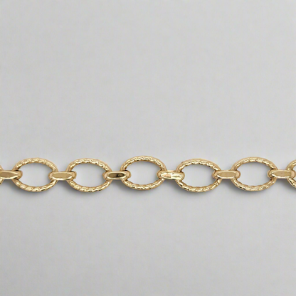 14k Gold Oval Link Bracelet