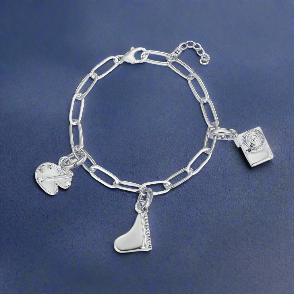 Sterling Silver Link It Charm Bracelet (Bracelet Only)