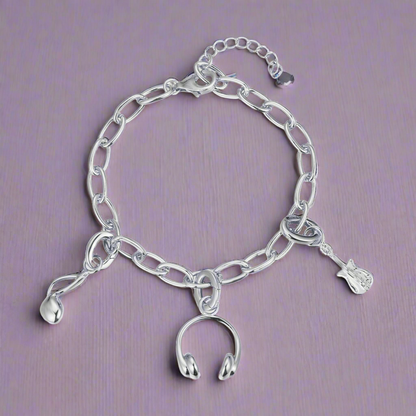 Sterling Silver Link It Charm Bracelet (Bracelet Only)