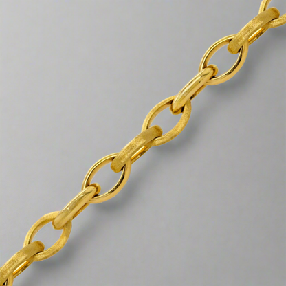 14K Gold Marquise Shaped Link Bracelet