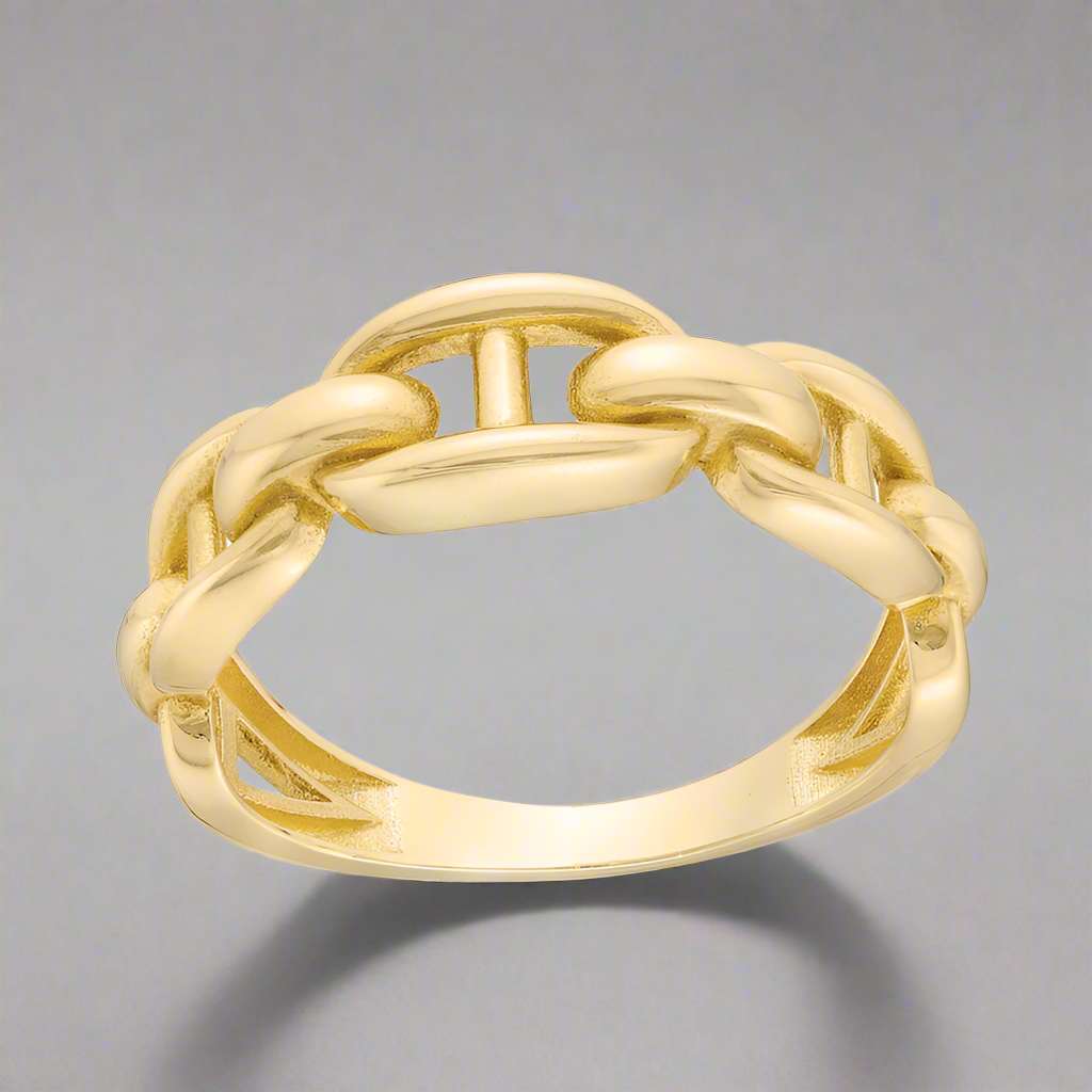 14k Gold Link Ring