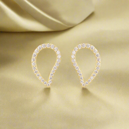 Sterling Silver Inverted Teardrop Stud Earrings