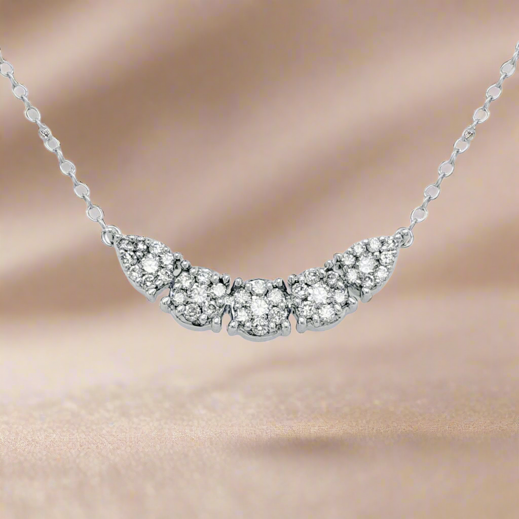 10K Gold Diamond Bar Necklace