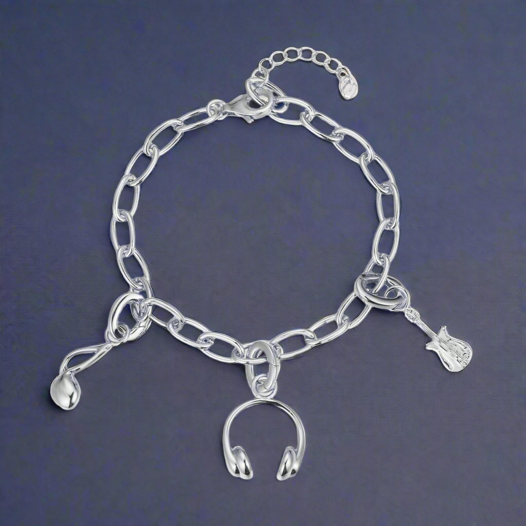 Sterling Silver Link It Charm Bracelet (Bracelet Only)