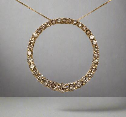 10K Gold Diamond Circle Necklace