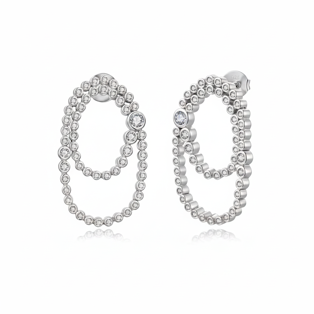 ET35057 Yellow Gold Diamond Earrings