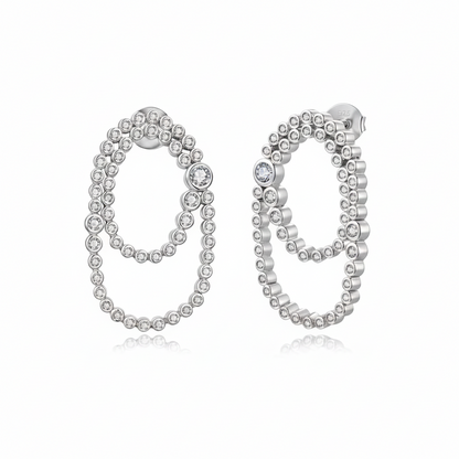 ET35057 Yellow Gold Diamond Earrings