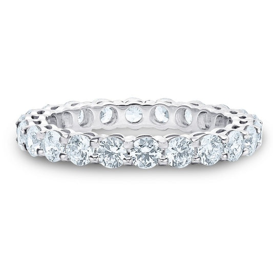 Sterling Silver Airline Eternity Band CZ Ring