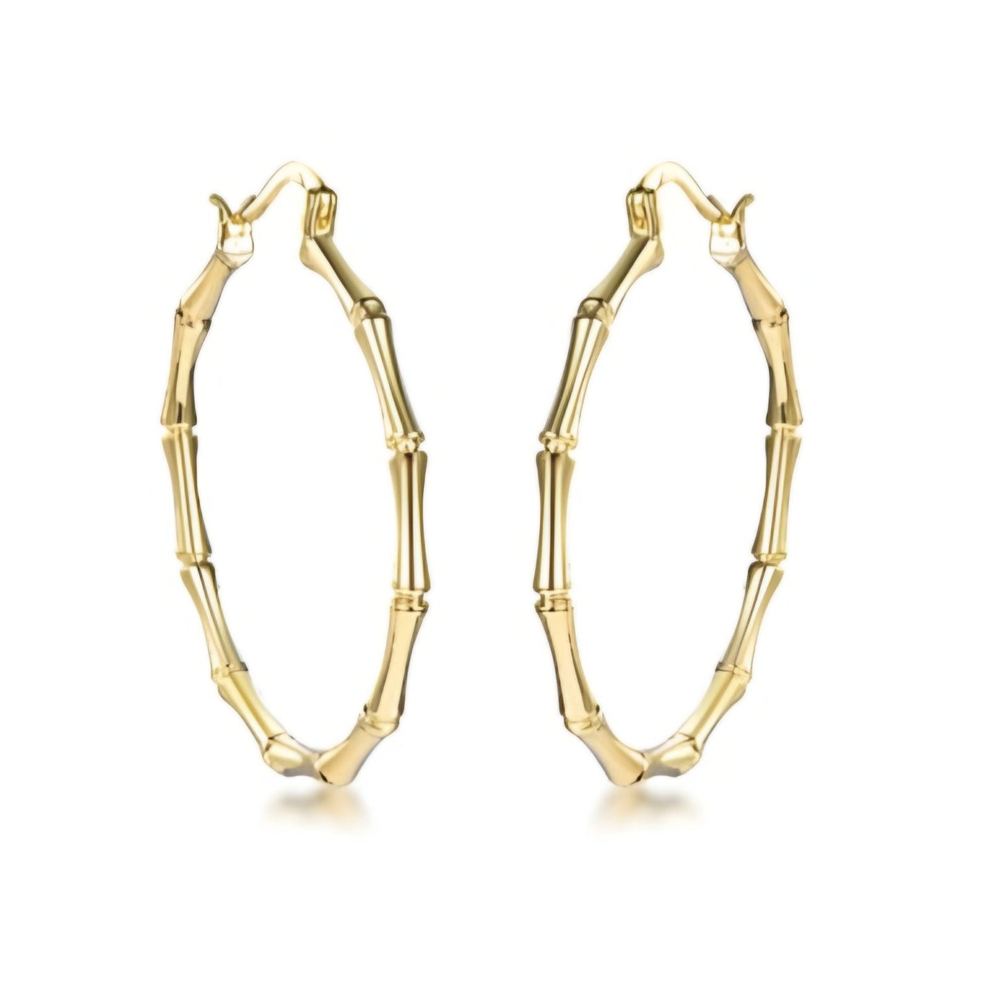 Gold Plated Sterling Silver Round Hoop Earrings