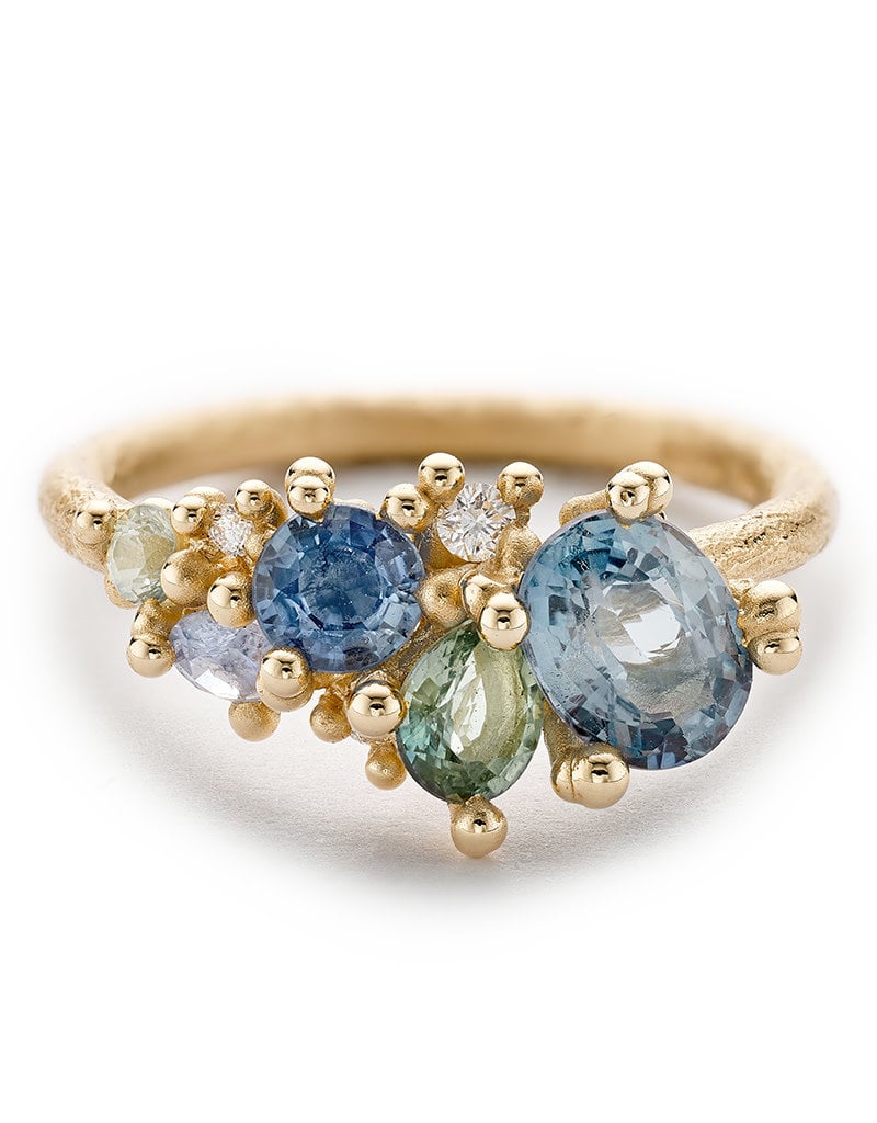 Gold Plated Silver Colorful Ring