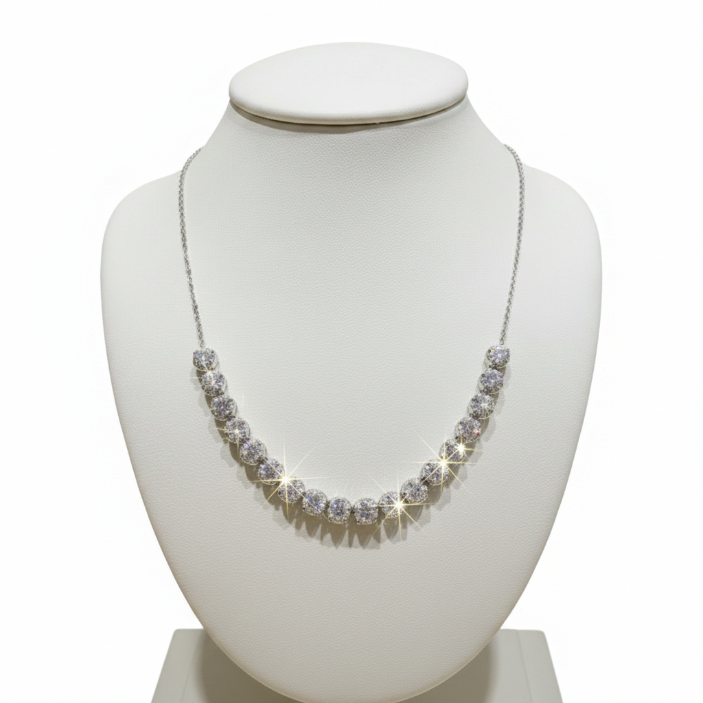 Necklace White Background Square