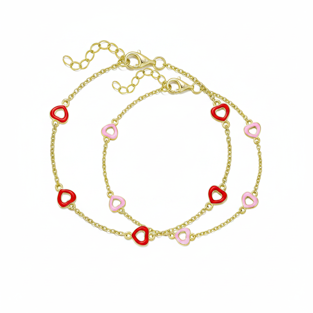 Overlapping Heart Bracelet Collage