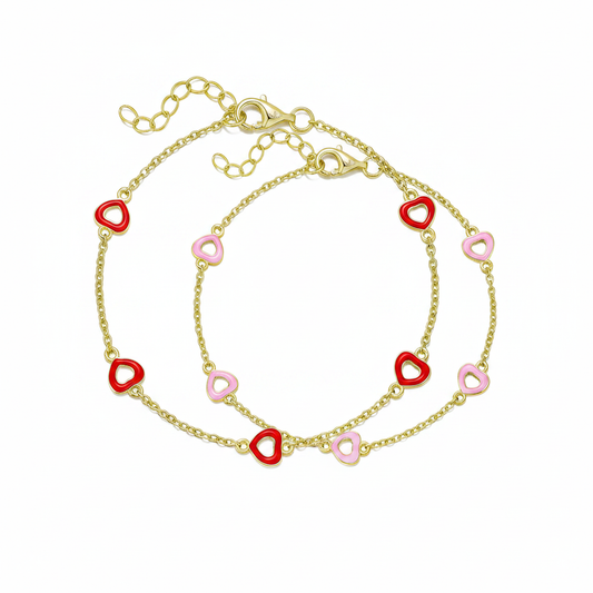 Overlapping Heart Bracelet Collage