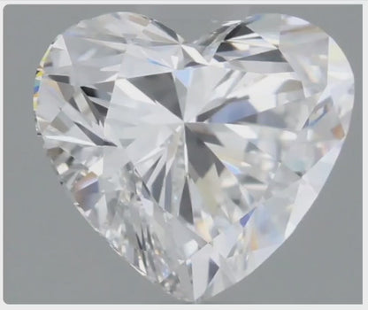 14k Gold Lab Grown Heart Shaped Diamond Solitaire Necklace
