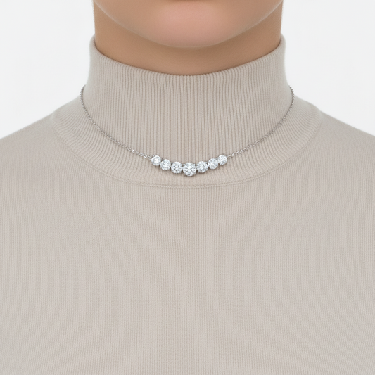 Seven Lab-Grown Diamonds Necklace